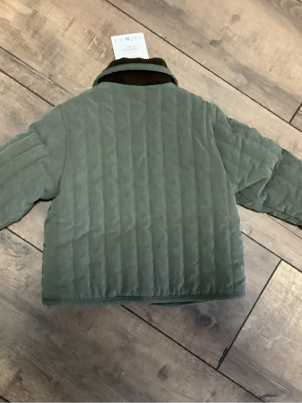ZARA Quilted Corduroy Collar Jacket Baby Size 9-12 Months